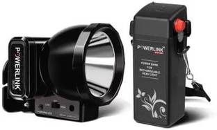 Powerlink Rechargeable (LED WHITE) Headlamp Head Mount Head Light 4500 mAH SMF Battery 8 hrs Torch Emergency Light