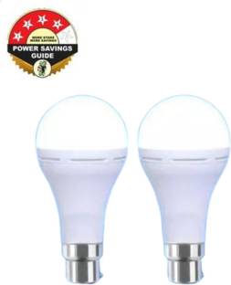 Gold Nation Pack of 2 Rechargeable Light Bulb | Emergency Light | LED Bulb Light | 12 Watt | 4 hrs Bulb Emergency Light