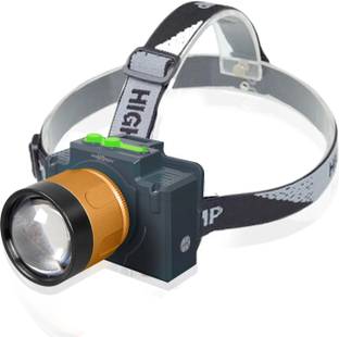 Pick Ur Needs Rechargeable Aluminium Body Head Lamp 3 Mode LED Zooming Head 200W Laser Type C 5 hrs Torch Emergency Light