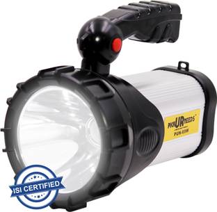 Pick Ur Needs Rechargeable Long Range Search Torch Light 100 Watt+Blinker+USB Power Bank 10 hrs Torch Emergency Light