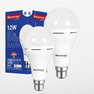 Henonex 12W Rechargeable Emergency Bulb for Homes and Workspaces 4 hrs Bulb Emergency Light