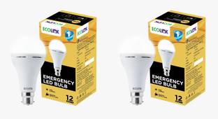 EcoLink 12W RECHARGEABLE LED BULB PACK OF-02 3 hrs Bulb Emergency Light