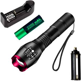Small Sun Rechargeable Heavy Duty 5 Mode LED Super Bright Zoomable Metal body Best Torch 4 hrs Torch Emergency Light