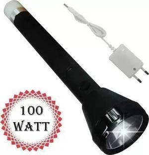 NKZ 1 Km Lithium Battery Long Range Led torch Light Rechargeable & Dual Battery 8 hrs Torch Emergency Light