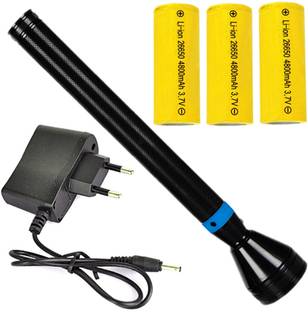 GALLAXY Rechargeable 3 Mode LED Flashlight Torch 25W Flashlight Torch Long Bim Water Proof 5 hrs Torch Emergency Light