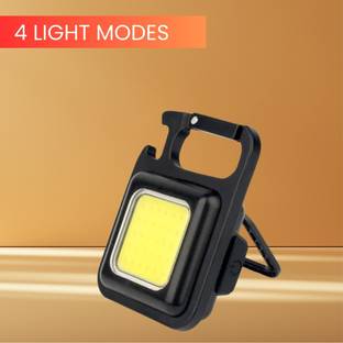 SACRO Mini (LED COBB) Keychain Flashlight With4 Light Modes Folding Bracket BottleD67 4 hrs Torch Emergency Light