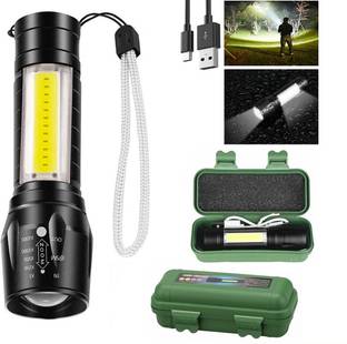 AKR USB Rechargeable Mini Pocket Torch Light With Focus Light 5 hrs Torch Emergency Light