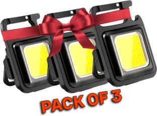 HASRU LED Flashlight 500 Lumens COB Rechargeable light Keychain 4 Light Modes 5 hrs 5 hrs Torch Emergency Light