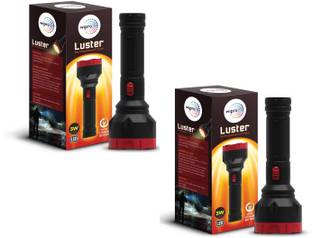 Wipro Luster 3W LED Bright Rechargeable Torch |Emergency Torch|Li Ion Battery, ABS 5 hrs Torch Emergency Light