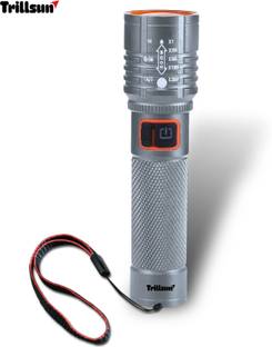 Trillsun 1000 Meter Long Range High Beam Laser Led 200W torch with SOS Blinker 5 hrs Torch Emergency Light