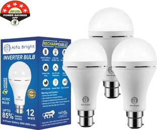 Alfa Bright USB Rechargeable 12W LED Bulb for Versatile Emergency Use 4 hrs Bulb Emergency Light
