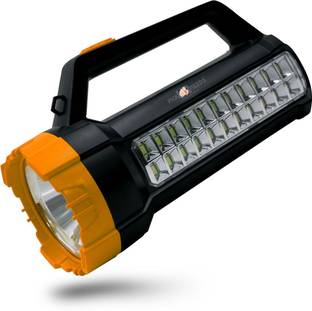 Daily Needs Shop Rechargeable Emergency LED Light 75w Laser +22SMD Strong Body 12 hrs Torch Emergency Light