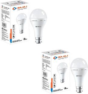 BAJAJ 9W B22 WHITE EMERGENCY LED BULB PACK OF-02 8 hrs Bulb Emergency Light