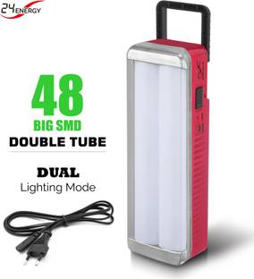 24 ENERGY Hi-Bright led Tube Light 2 Stage Lighting Mode with 2000mAh Battery Rechargeable 6 hrs Flood Lamp Emergency Light