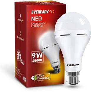 EVEREADY 9W Rechargeable Bulb, Ideal for Powercuts, Energy Efficient 4 hrs Bulb Emergency Light