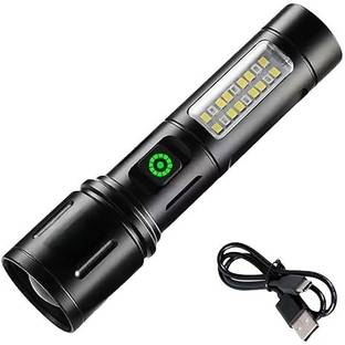 Zeno volt 035 (ZOOMABLE METAL TORCH)5 Modes Flashlight, Super Bright Cree T6 LED Light 6 hrs Torch Emergency Light