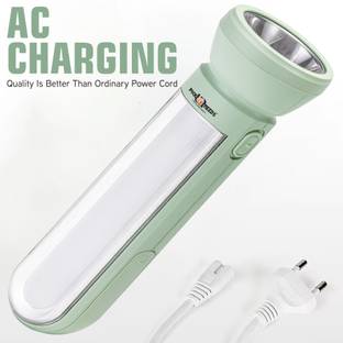 Daily Needs Shop 50 Watt Rechargeable Torch Light With 2 Mode LED + Bright Tube Light Long Backup 5 hrs Torch Emergency Light