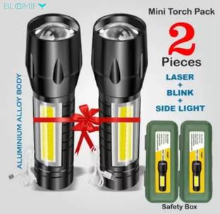 BloomiFy Small Portable Lamp Pocket Torch for Camping Torch Pack 2 6 hrs Torch Emergency Light