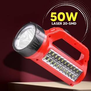 AKR Rechargeable Led Search Light Multifunction, 3W Emergency+3.2W 6 hrs Torch Emergency Light