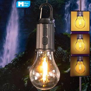 Millionminds Rechargeable Camping Lights Waterproof LED Bulb with USB Cable 3 Modes 6 hrs Bulb Emergency Light