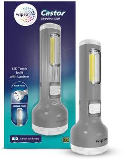 Wipro Castor multifunctional rechargeable torch & lantern with backup of upto 5 hrs Torch Emergency Light