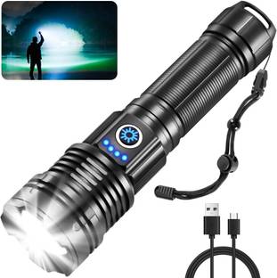Aubade Super Bright Flashlights High Lumens, Rechargeable Flashlights, 5Mode LED 10 hrs Torch Emergency Light
