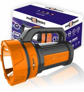 Pick Ur Needs Rechargeable 50W Long Range Torch Light With 2 Mode Front + Side Tube Emergency 5 hrs Torch Emergency Light