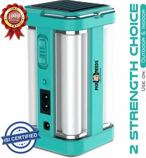Pick Ur Needs Rechargeable 4 Side Tube With 2 Multiple Mode Extra Bright DC / Solar Lantern 5 hrs Torch Emergency Light