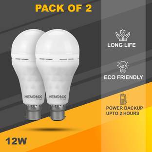 HENONIX Rechargeable, Long Battery Life, 12W Power Backup for Home & Office Use 2 hrs Bulb Emergency Light
