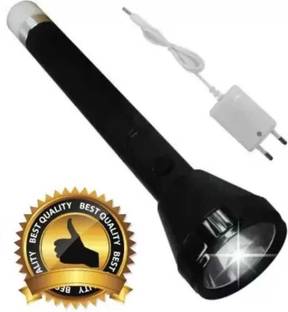 Zeno volt 80W Led Torch Strong Beam 1Km Range & Cob Tracking Light Rechargeable 6 hrs Torch Emergency Light