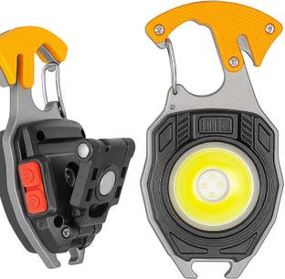 Bistrodel Rechargeable Keychain LIGHT with 6 Lighting Modes & Cigarette Lighter 1.5 hrs Torch Emergency Light