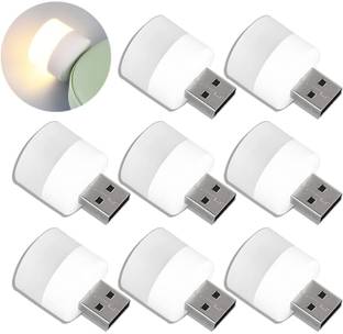 cilesis Bulb Plug in LED Night Light USB LED Mini, LED Sleep. Pack of 5 (Color White) 0 hrs Bulb Emergency Light