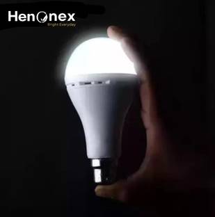 Henonex Rechargeable inverter bulb AC/DC bulb B22 3hrs backup (Pack of 1) 3 hrs Bulb Emergency Light