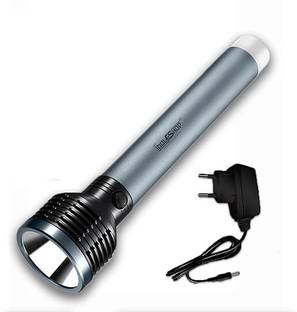 Zeno volt Stainless Steel ROCKLIGHT METAL TORCH WITH ADAPTOR RL-9051 6 hrs Torch Emergency Light