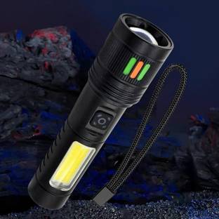 Dazzel Flex Rechargeable C Type USB Portable Light Long Range 1000 Meter Adjustable Focus 8 hrs Torch Emergency Light