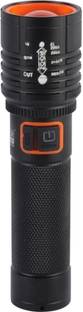 UNZAG (Zoomable Led Metal-Torch)5 Modes Flashlight 2 hrs Torch Emergency Light