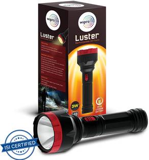 Wipro Luster LED rechargable Torch 5 hrs Torch Emergency Light