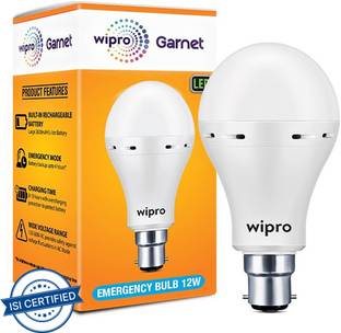 Wipro 12 W Standard B22 Inverter Bulb (White) 4 hrs Bulb Emergency Light
