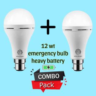 Alfa Bright emergency bulb,inverter bulb 12 wt pack of 2 home and outdoor use 4 hrs Bulb Emergency Light