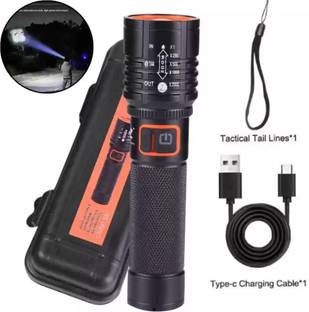 Zeno volt 4IN1 RECHARGEABLE FULL METAL BODY HIGH POWER LONG RANGE BLINKER Torch