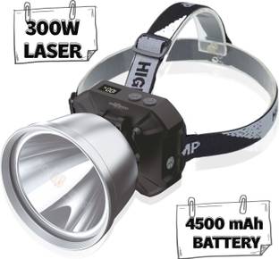Pick Ur Needs Chargeable 300W Bright LED Head Lamp 4500mAh Battery With Indicator Type C Port 7 hrs Torch Emergency Light