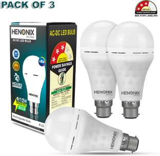 HENONIX 12W LED Bulb Combo – 3 Pieces 4 hrs Bulb Emergency Light