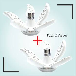 Pick Ur Needs LED Foldable 6 Fan Blade Bulb Ceiling Light With Energy Saving Pack of 2 24 hrs Bulb Emergency Light