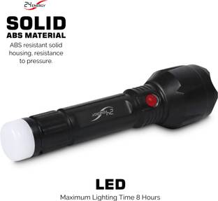 24 ENERGY Rechargeable Led Torch with Dual Mode Night lamp/Torch 8 hrs Flood Lamp Emergency Light