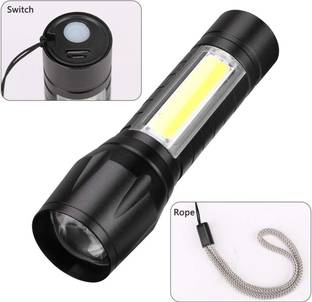 WunderVoX Torch Light with 3 Modes Adjustable for Emergency and Activities-Black 2 hrs Torch Emergency Light