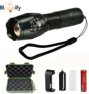 BloomiFy BMT-M6 Super Bright Rechargeable Torch – 5 Lighting Modes & Zoomable Beam 5 hrs Torch Emergency Light