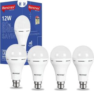 Henonex 12W LED Bulb with Multi-Mode Functionality|Pck of 4 4 hrs Bulb Emergency Light