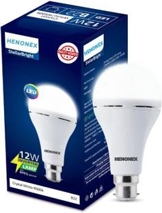 Henonex 12 watt rechargeable B22 led white emergency inverter bulb 3 hrs Bulb Emergency Light