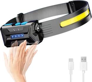 ECOSKY USB Rechargeable Headtorch Light For Emergency and Outdoor with Smart Sensor 7 hrs Torch Emergency Light