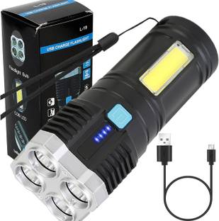 Wifton Rechargeable LED Flashlights High Lumens-Black 3 hrs Torch Emergency Light